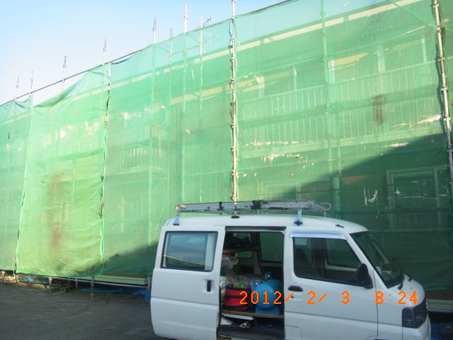 大分市アパート外壁塗装工事の施工写真