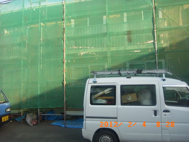 大分市アパート外壁塗装工事の施工写真