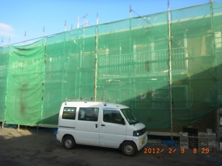 大分市アパート外壁塗装工事の施工写真