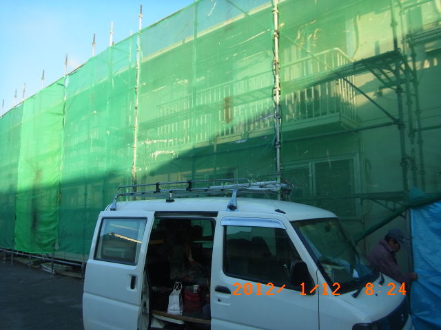 大分市アパート外壁塗装工事の施工写真