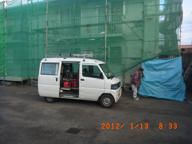 大分市アパート外壁塗装工事の施工写真