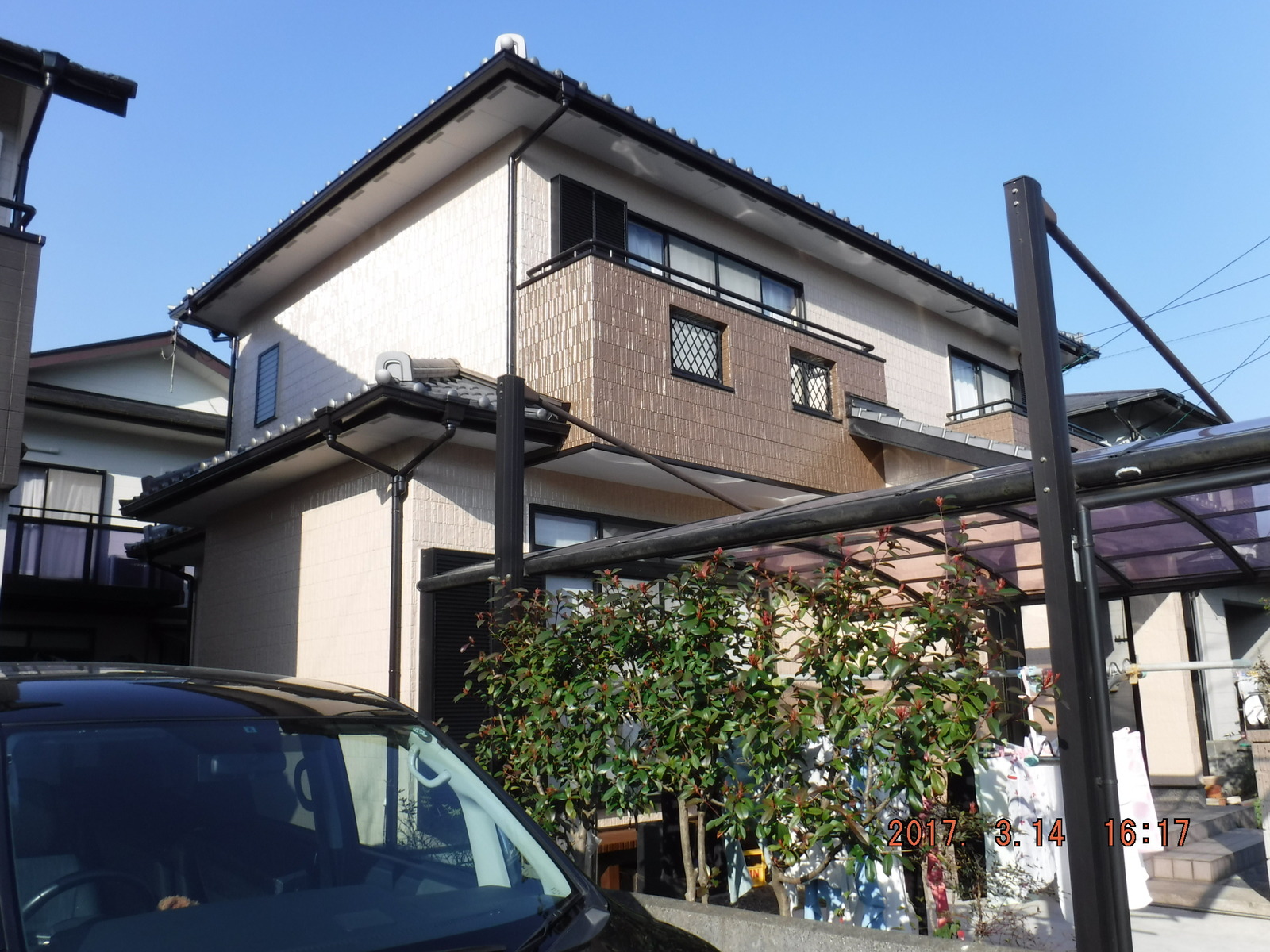 臼杵市E様邸 建物全景 施工前 施工後