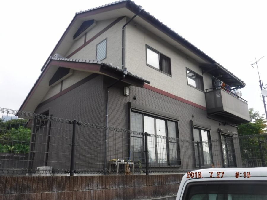 大分県日出町H様邸 8月27日 足場解体 最終回 比較写真2 施工前