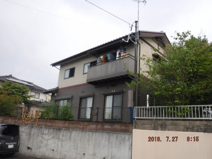 大分県日出町H様邸 8月27日 足場解体 最終回 比較写真3 施工前