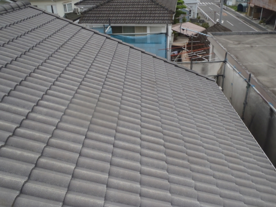 津久見市アイ様邸 モニエル瓦・別角度・施工前／施工後